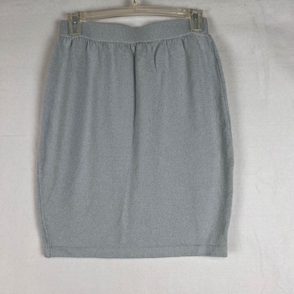 St. John Collection Marie Gray Women Santana Knit Pencil Skirt Light Blue Size 6